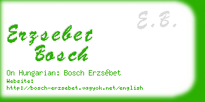 erzsebet bosch business card