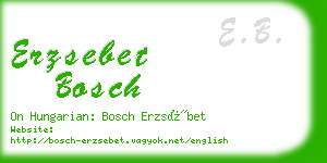 erzsebet bosch business card